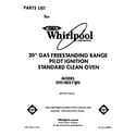 Whirlpool SF0100SYW0 front cover diagram