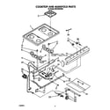 Whirlpool SF0100SRW9 cooktop and manifold diagram