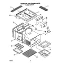 Whirlpool SS373PEXT0 maintop and oven diagram