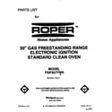 Roper FGP357YW0 front cover diagram