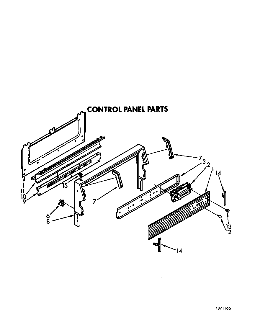 Whirlpool SF385PEWW4 control panel diagram