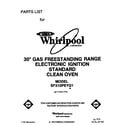 Whirlpool SF310PEYQ1 front cover diagram