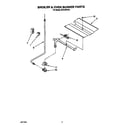 Whirlpool SF310PEYQ1 broiler and oven burner diagram
