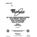 Whirlpool SF367PEYQ2 front cover diagram