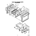 Whirlpool SE960PEYW2 door and drawer diagram