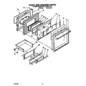 Whirlpool SF387PCYW0 door and drawer diagram