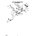 Whirlpool SF385PEYW0 cooktop burner diagram