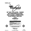 Whirlpool SM980PEYW0 front cover diagram
