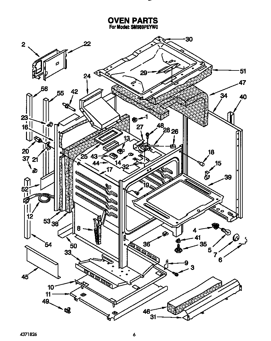 Whirlpool SM980PEYW0 oven diagram