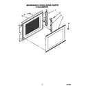 Whirlpool SM980PEYW0 microwave oven door diagram