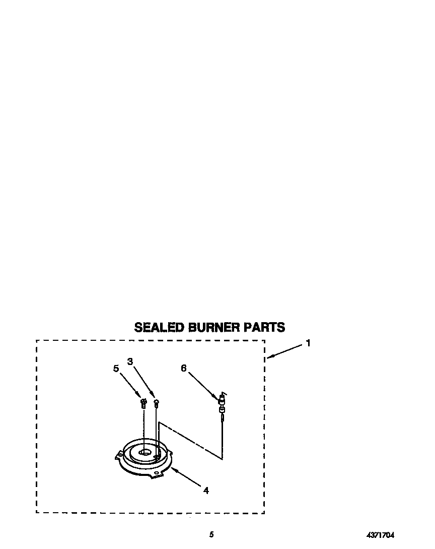 Whirlpool SF337PEYW0 sealed burner diagram