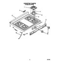 Whirlpool SF317PCYW0 cooktop diagram