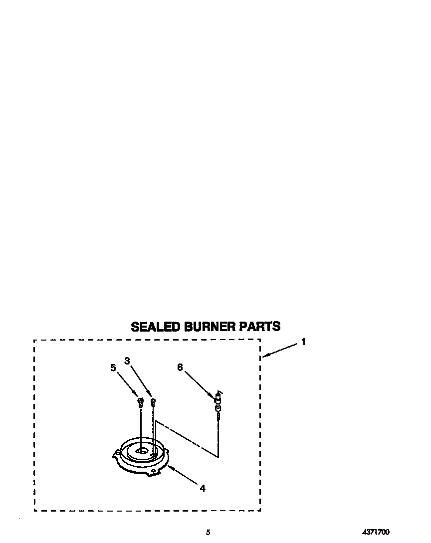 Whirlpool SF317PCYW0 sealed burner diagram