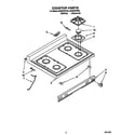 Whirlpool SF367PEYW0 cooktop diagram