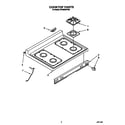 Whirlpool SF365BEYW0 cooktop diagram