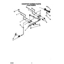 Whirlpool SF365BEYW0 cooktop burner diagram