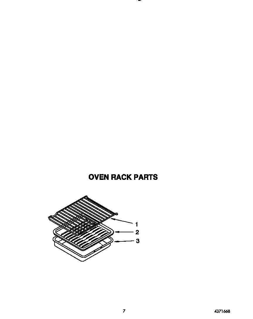 Roper FGS387YW0 oven rack diagram