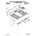 Whirlpool 8SF302PSYW0 cooktop and control panel diagram