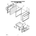 Roper FGS385YW1 oven door and drawer diagram