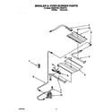 Roper FGS387YW2 broiler and oven burner diagram