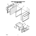 Roper FGS387YW2 oven door and drawer diagram