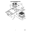 Whirlpool RS363PXYH2 cooktop diagram