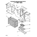 Whirlpool RF4700XWW1 auxiliary oven and door diagram