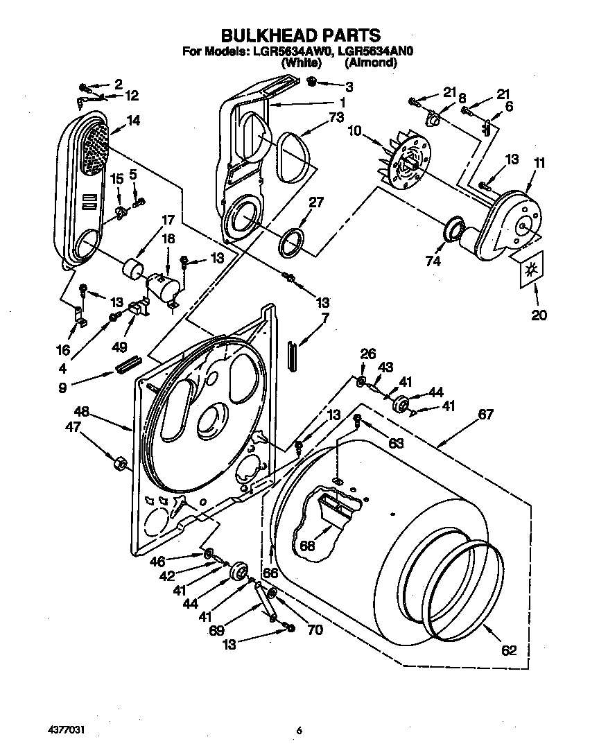 Whirlpool LGR5634AW0 null diagram