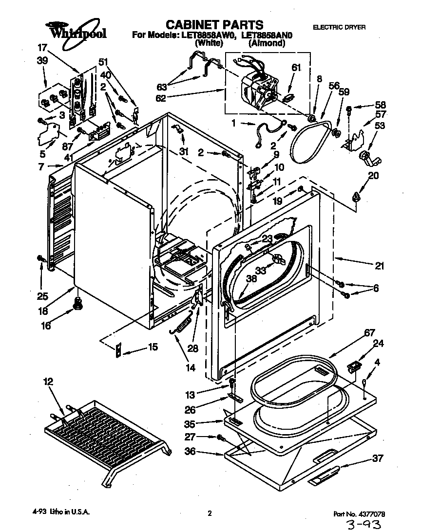 Whirlpool LET8858AW0 null diagram
