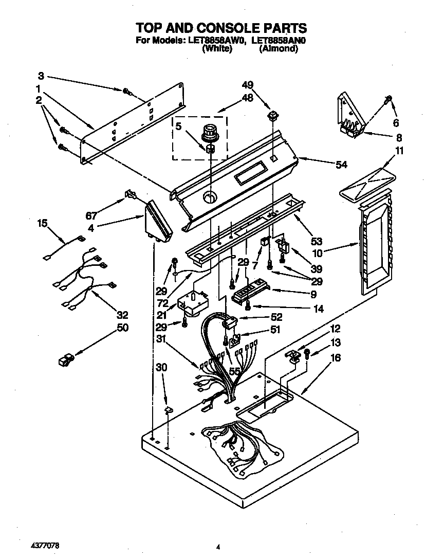 Whirlpool LET8858AW0 null diagram
