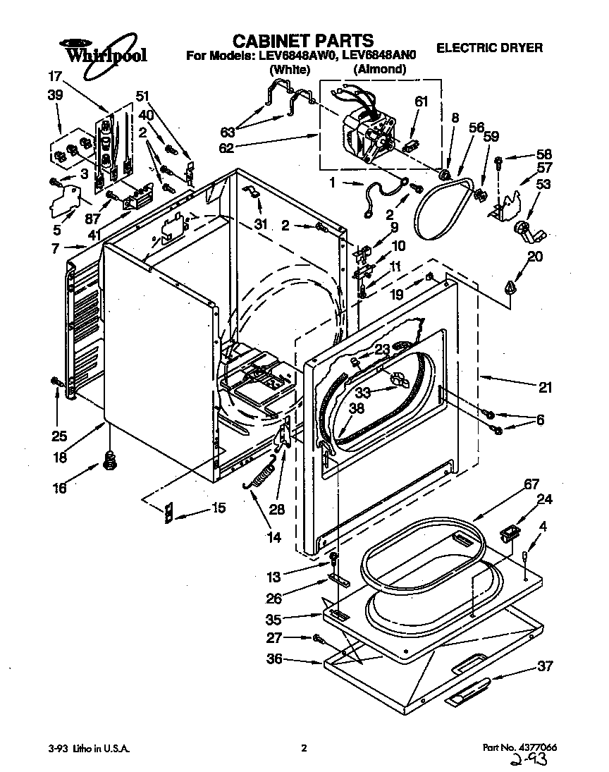 Whirlpool LEV6848AW0 null diagram