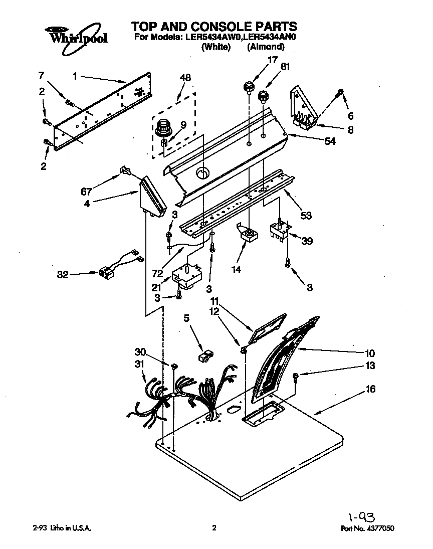 Whirlpool LER5434AW0 null diagram