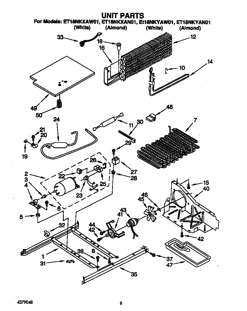 Whirlpool ET18NKYAW01 unit diagram