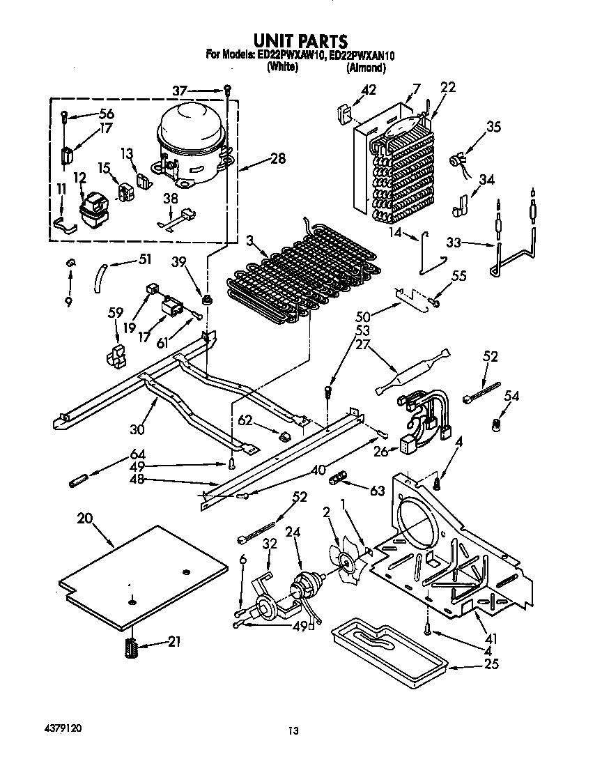Whirlpool ED22PWXAW10 unit diagram