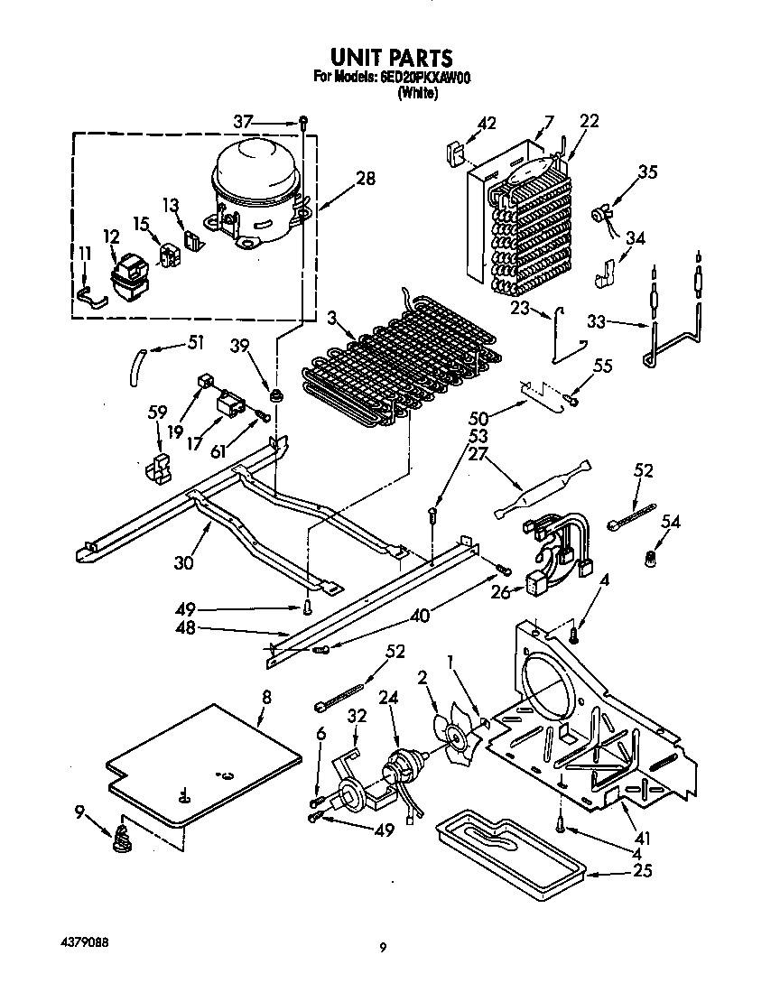 Whirlpool 6ED20PKXAW00 unit diagram