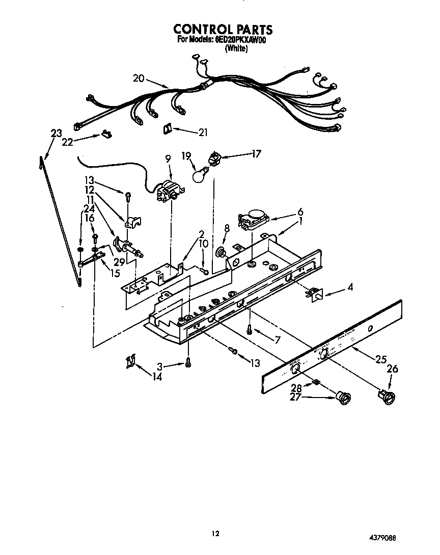 Whirlpool 6ED20PKXAW00 control diagram