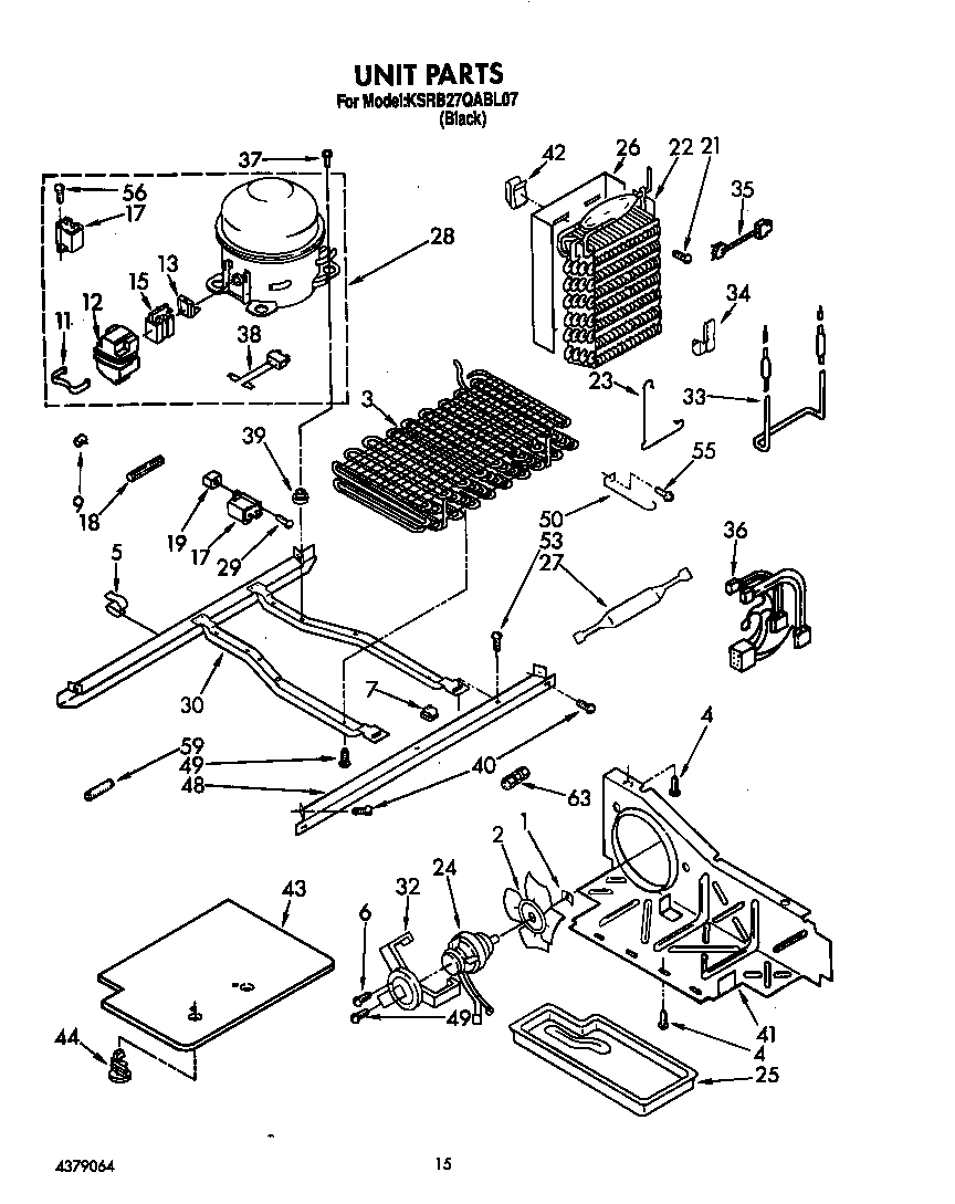 KitchenAid KSRB27QABL07 unit diagram
