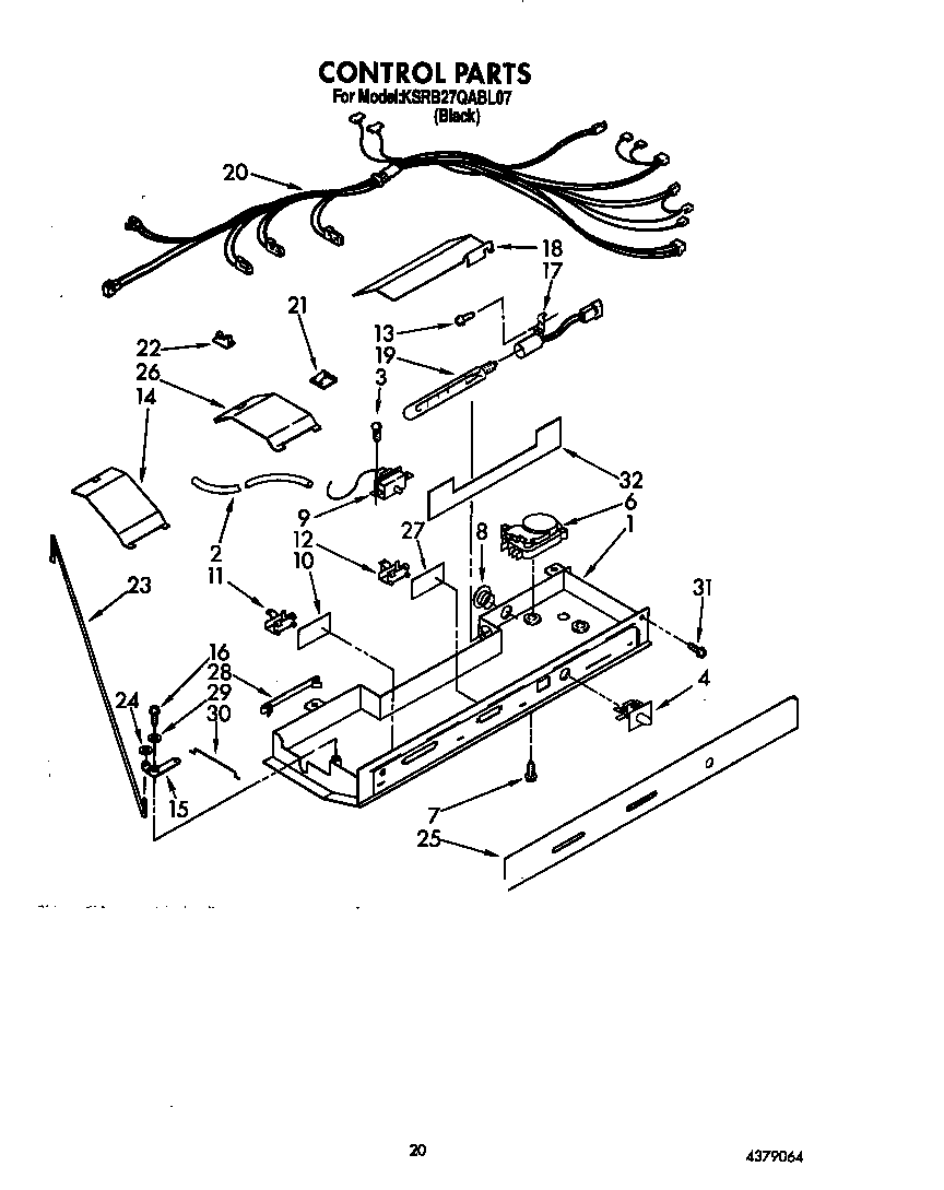 KitchenAid KSRB27QABL07 control diagram