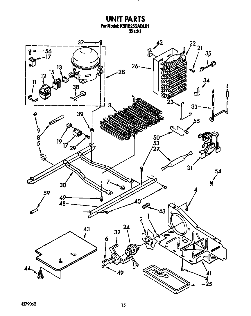 KitchenAid KSRB25QABL01 unit diagram