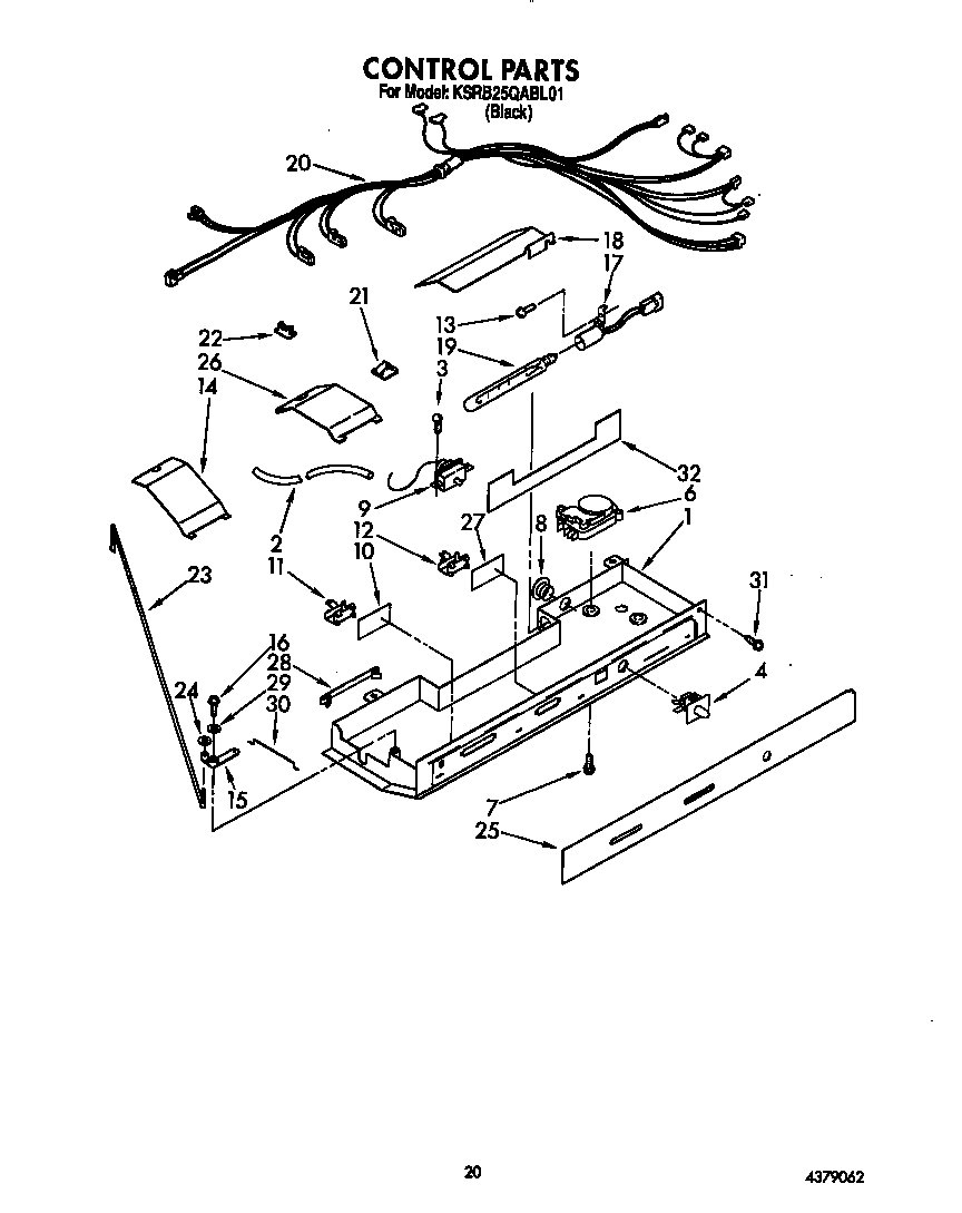 KitchenAid KSRB25QABL01 control diagram