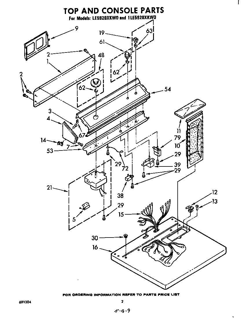 Whirlpool 1LE5920XKW0 null diagram
