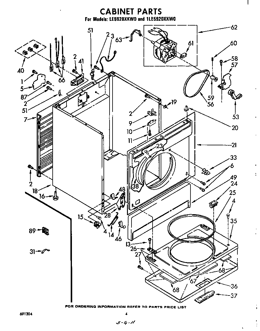 Whirlpool 1LE5920XKW0 null diagram