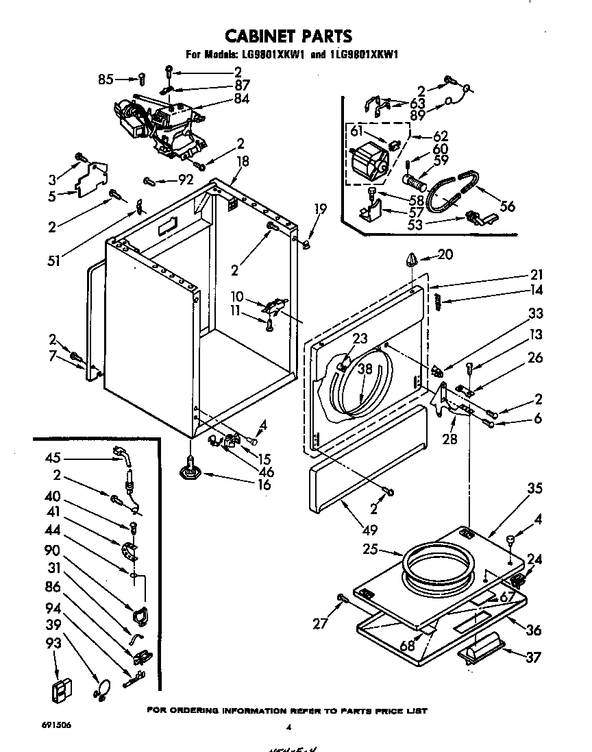Whirlpool 1LG9801XKW1 cabinet diagram