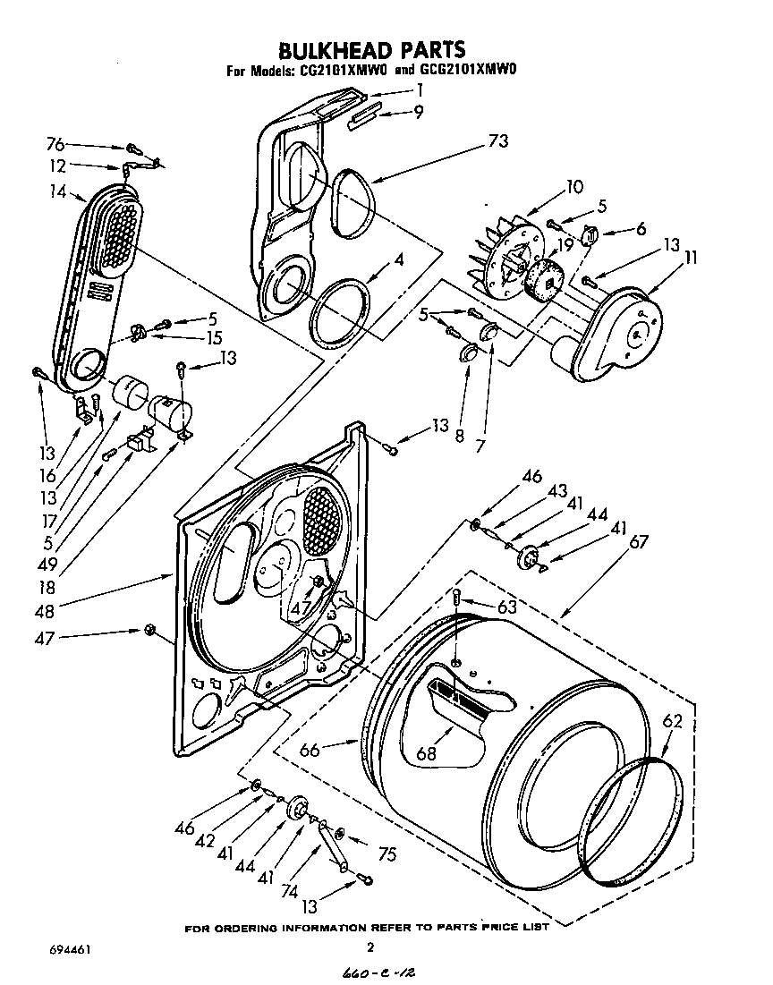 Whirlpool GCG2101XMW0 bulkhead diagram
