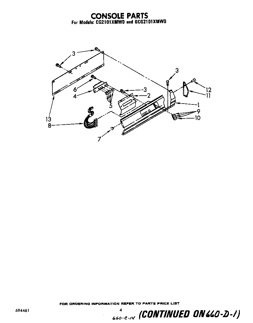Whirlpool GCG2101XMW0 console diagram