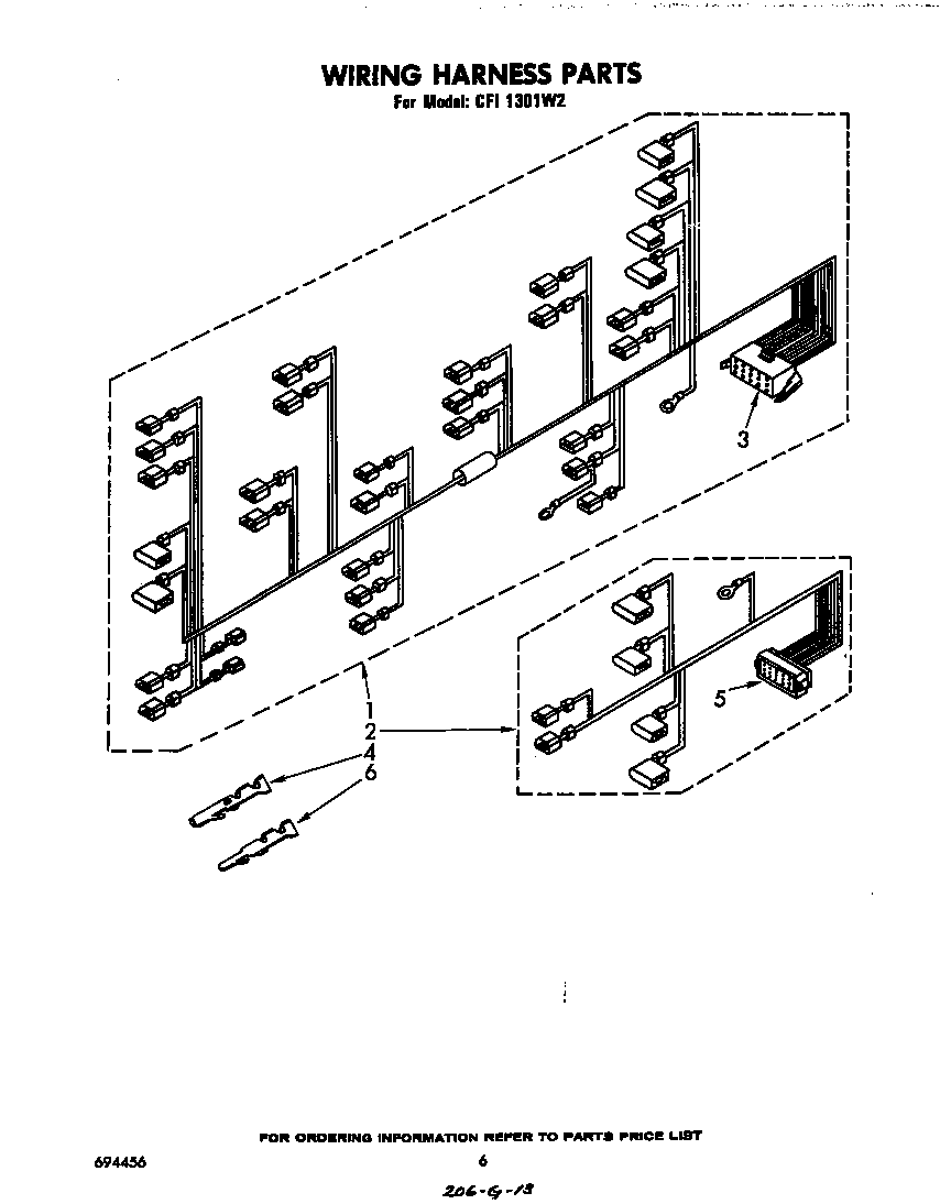Whirlpool CFI1301W2 wiring harness diagram