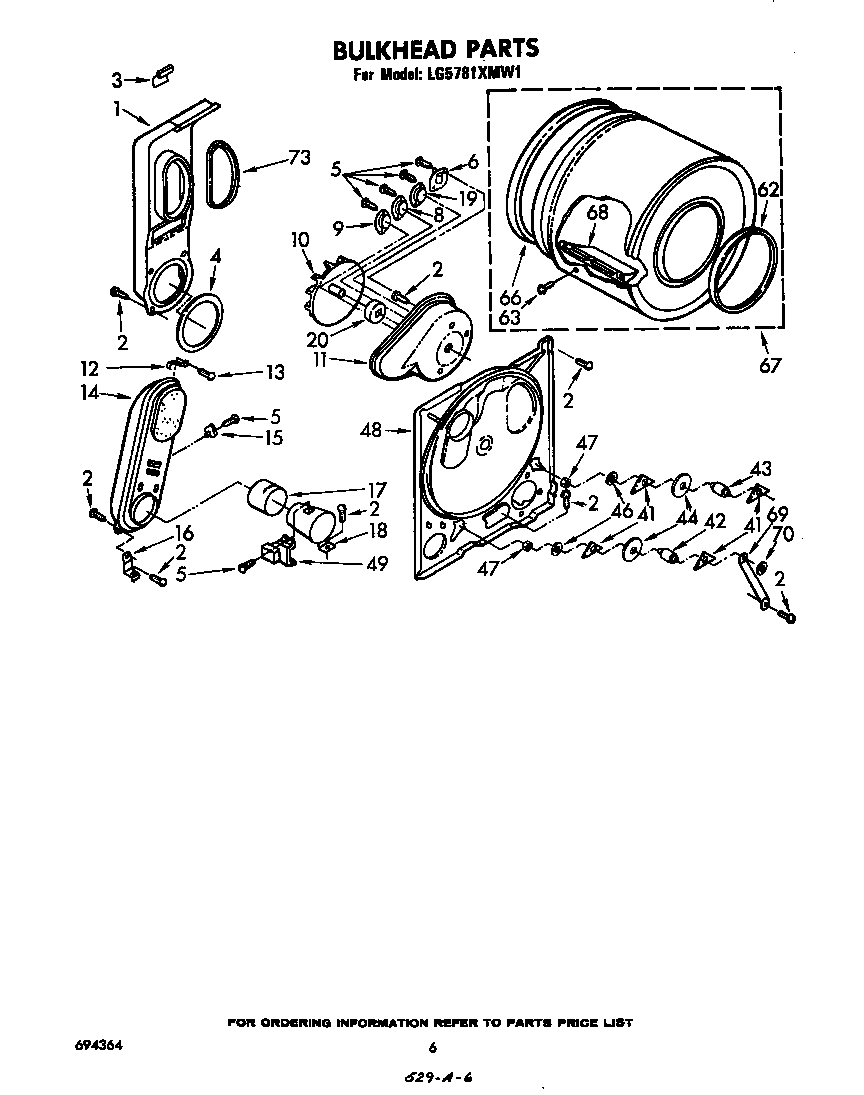 Whirlpool LG5781XMW1 bulkhead diagram