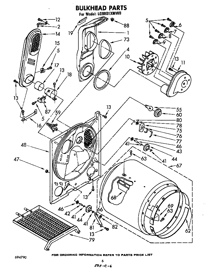 Whirlpool LG9801XMW0 bulkhead diagram