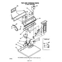Whirlpool LG5801XMW2 top and console parts diagram