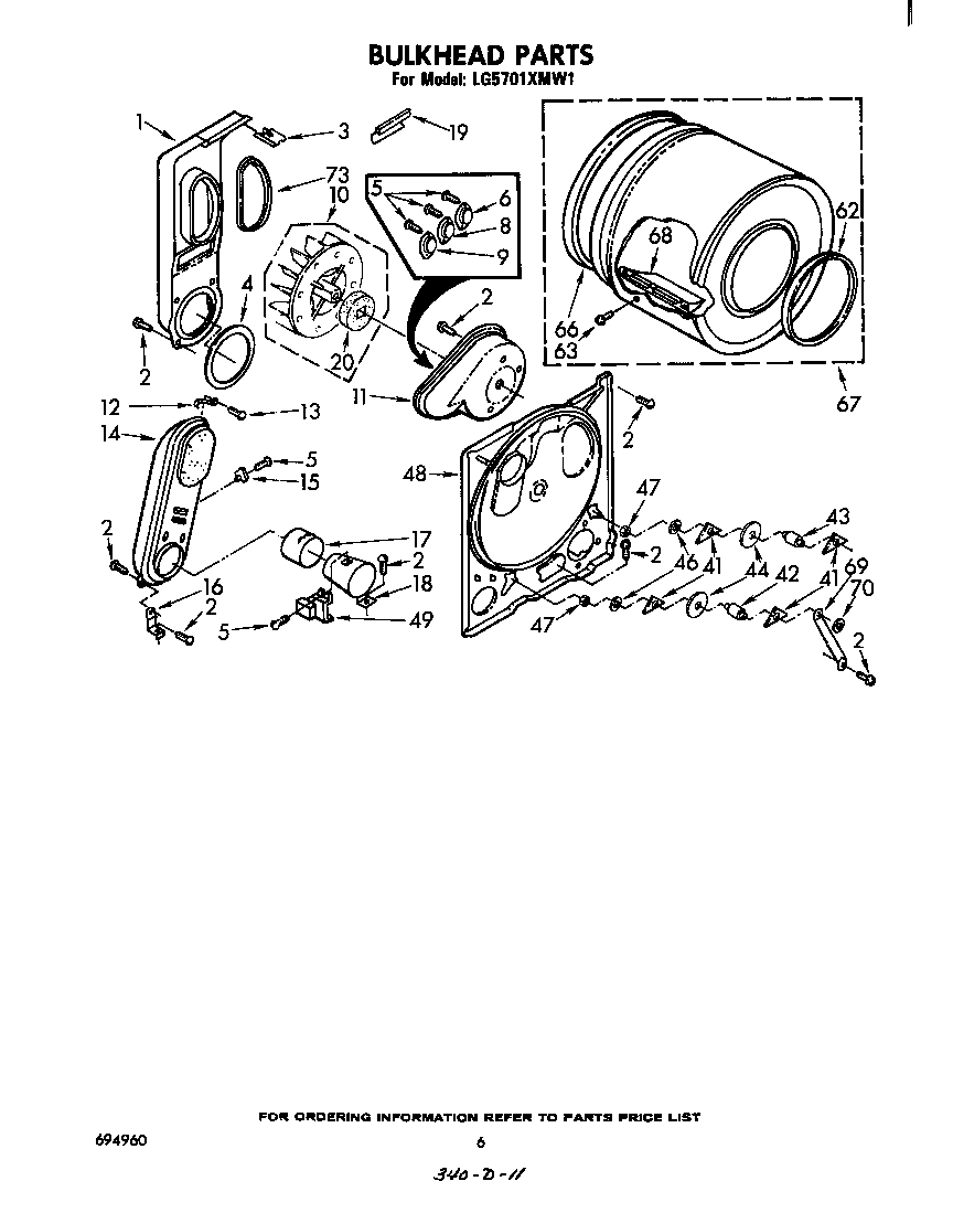 Whirlpool LG5701XMW1 bulkhead diagram